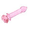 Giocattoli del sesso anale di Rose Flower Shape Glass Dildo di rosa per la donna